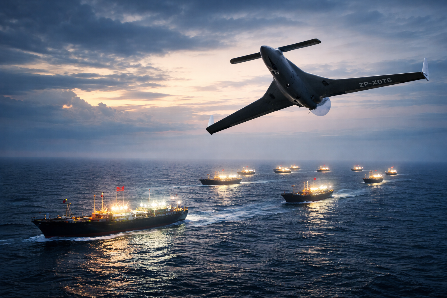 Mobius ISR mission over chinesse fleet zee