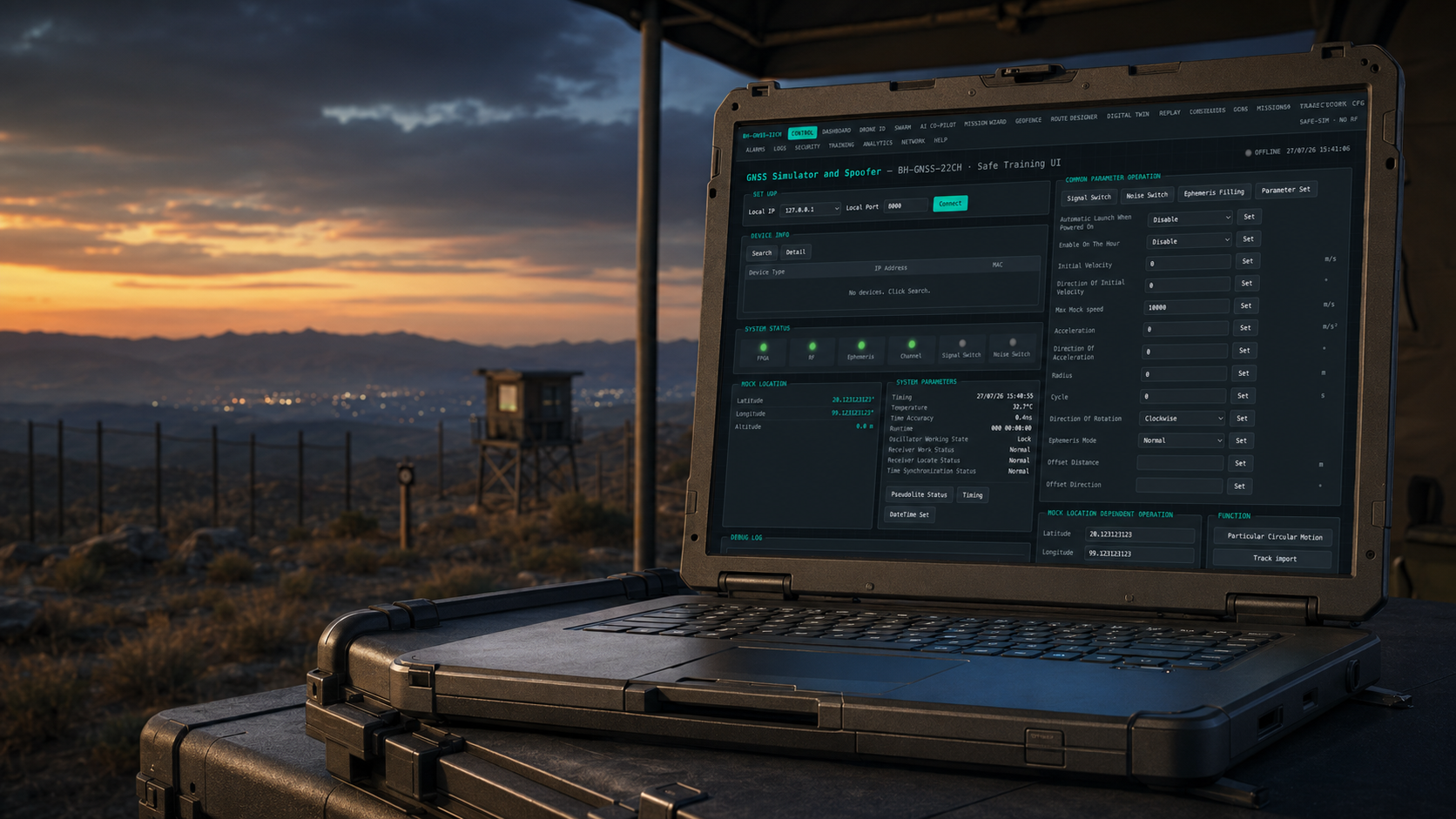 GNSS Jammer - Spoofer screen