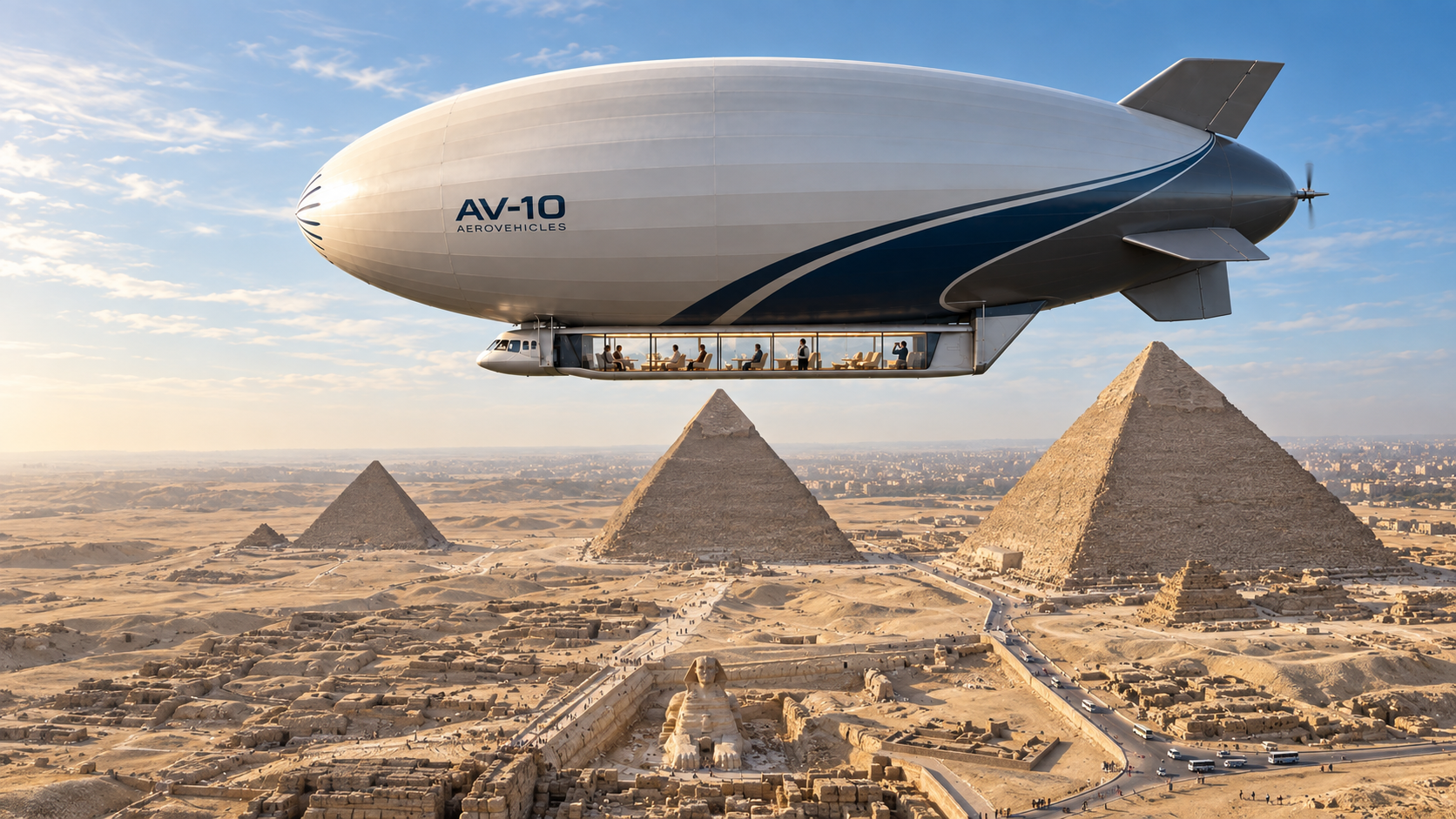 AV10 airship over Egipt