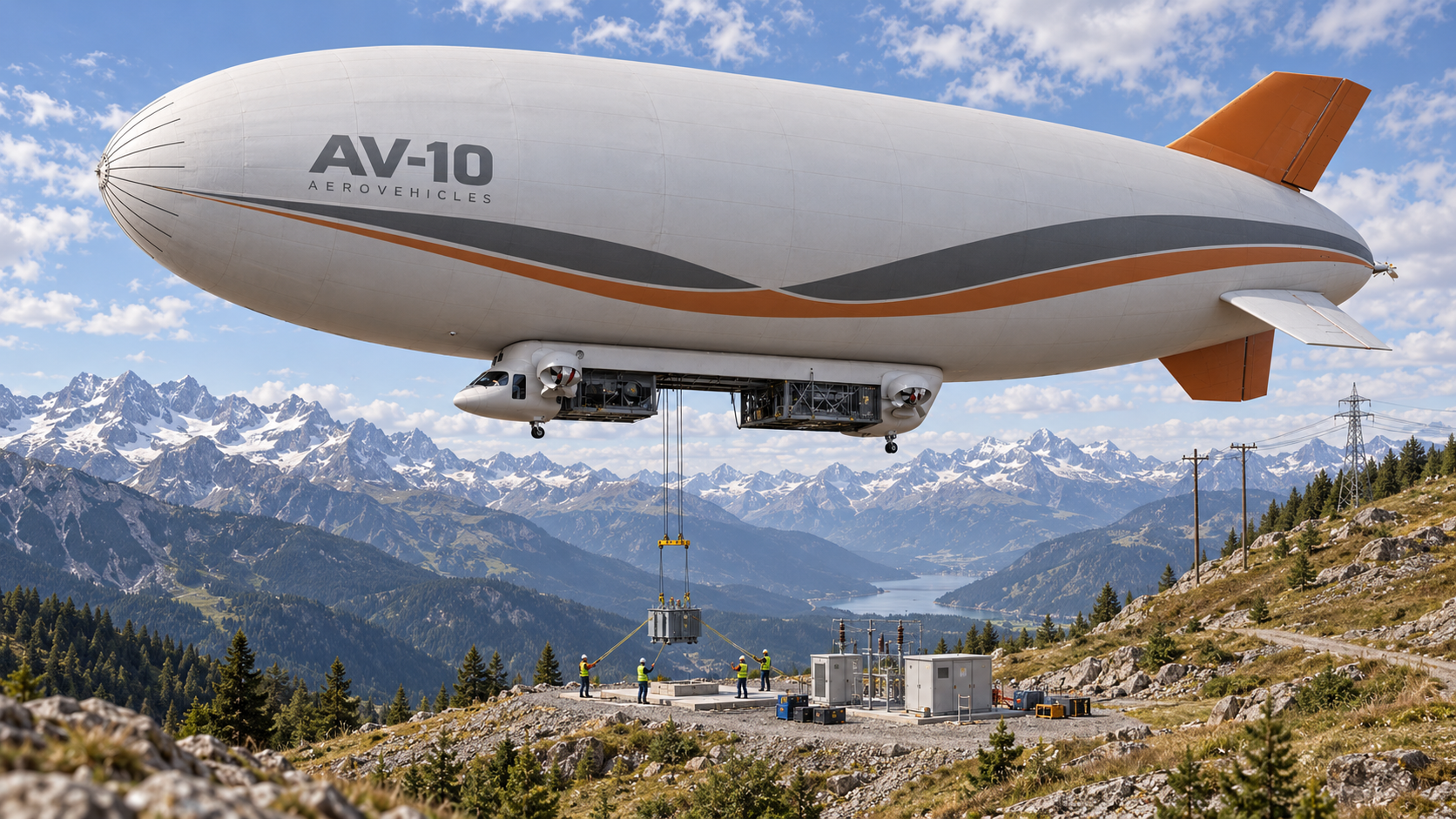 Remote location cargo airship