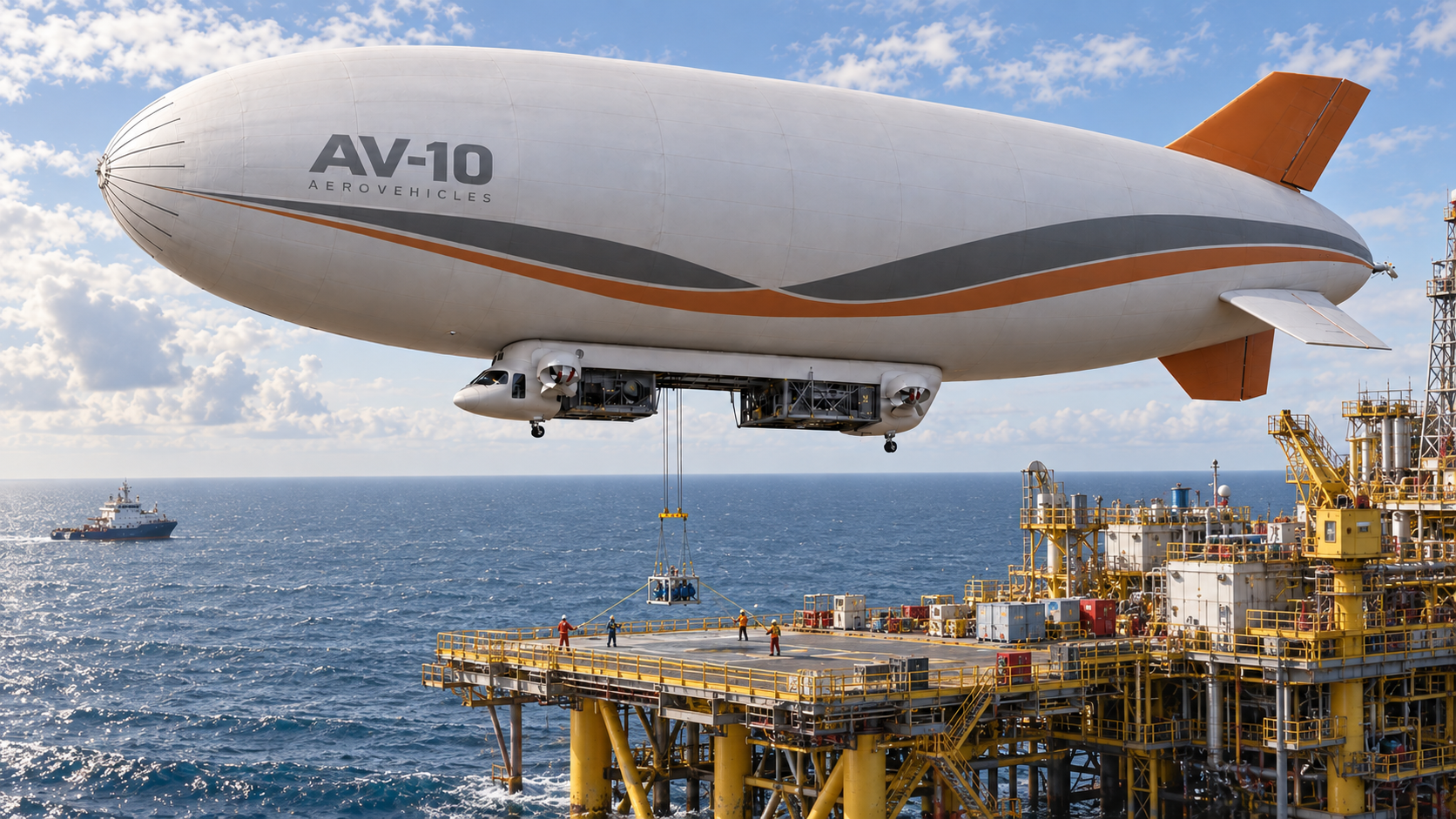 Remote location cargo airship
